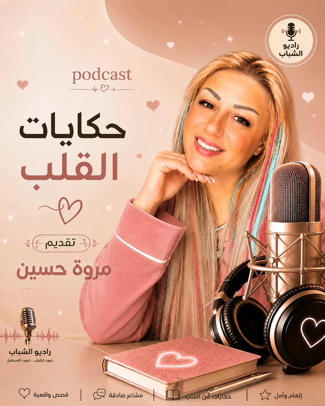 غلاف الحلقة الأولى من حكايات القلب مع مروة حسين